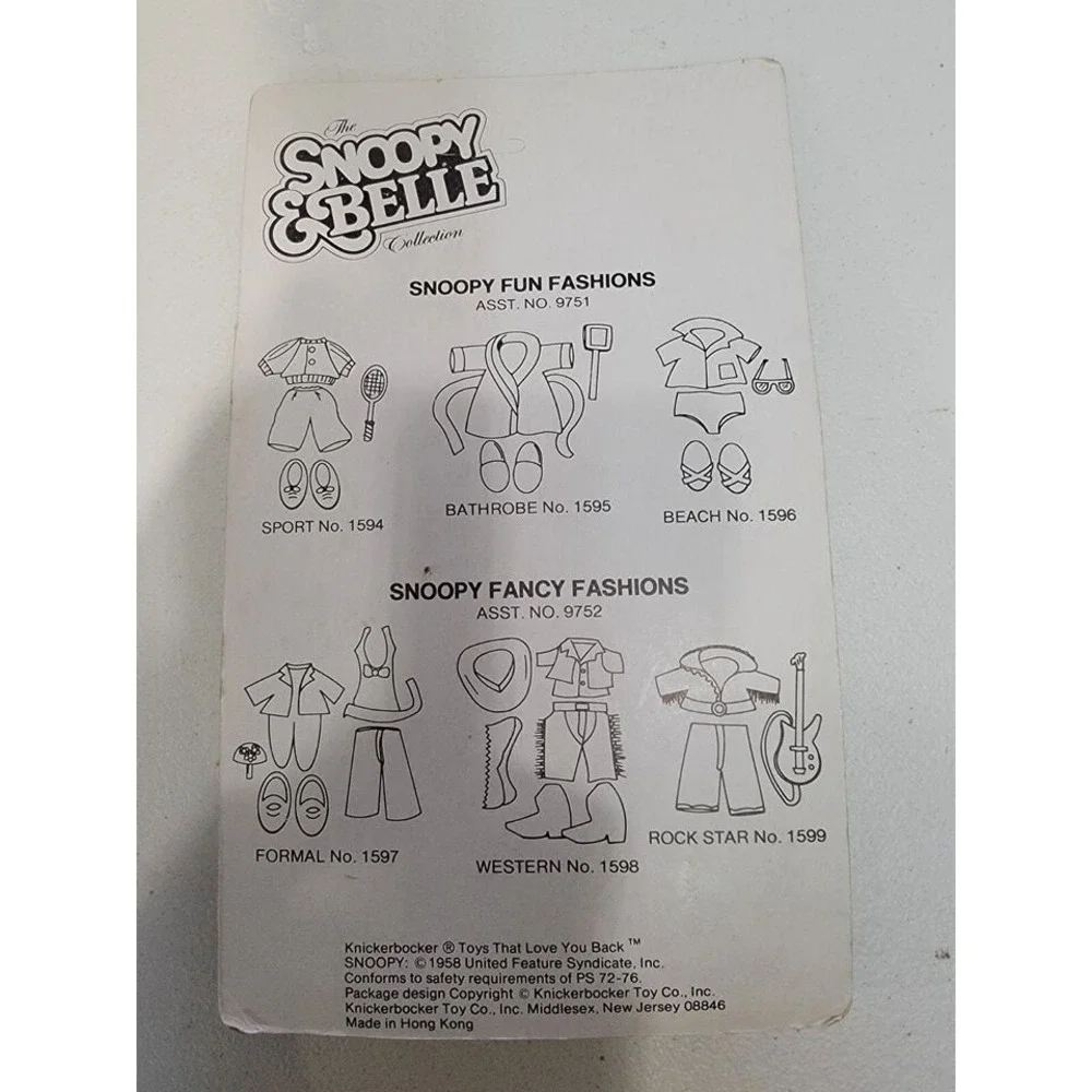 Vintage 1958 Knickerbocker Snoopy 9751 Fun Fashions Bathrobe Slippers‎ New